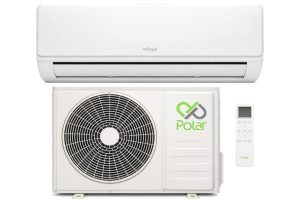 Két egységű, fehér Polar Prime 35SDP split A+++/A+++ inverteres klímaszett beltéri és kültéri egységgel, Polar vezérlővel.
